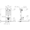 Инсталляция VITRA с безободковым унитазом VITRA MIA ROUND тонкое сиденье микролифт клавиша цвет матовый хром 9856B003-7200